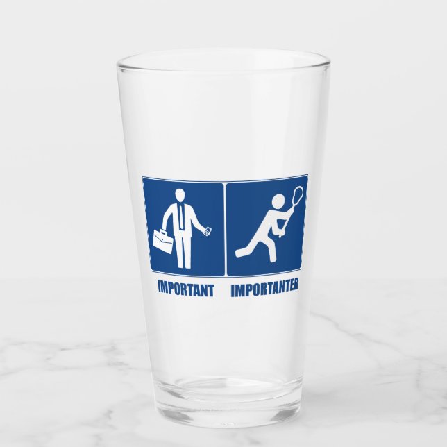 Arbeit ist wichtig, Lacrosse ist wichtig Glas (Vorderseite)