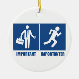 Arbeit ist wichtig, Laufen ist wichtig Keramikornament