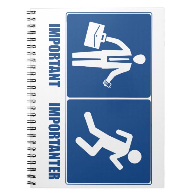 Arbeit ist wichtig, Laufen ist wichtig Notizblock (Vorderseite)