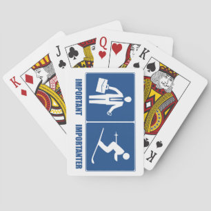 Arbeit ist wichtig, Skifahren ist wichtig Spielkarten
