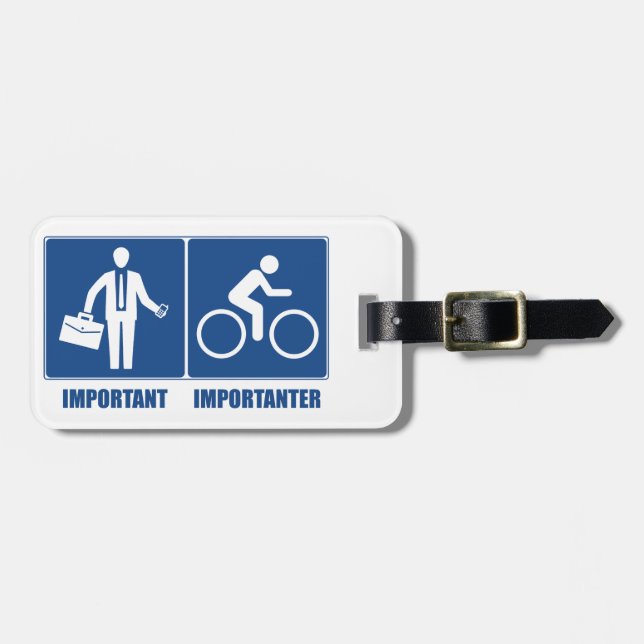 Arbeit ist wichtig und fährt ist Importanter rad Gepäckanhänger (Vorderseite horizontal)