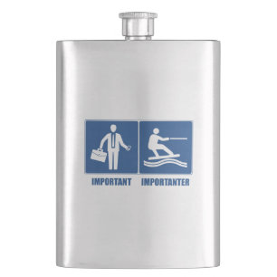 Arbeit ist wichtig, Wakeboarding ist wichtig Flachmann