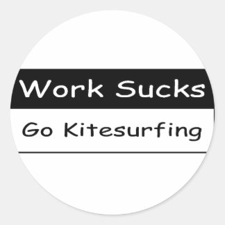 Arbeit ist zum Kotzen Runder Aufkleber