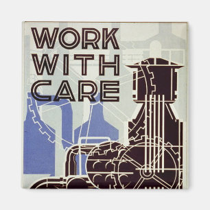 Arbeit mit Vorsicht - 1936 Magnet