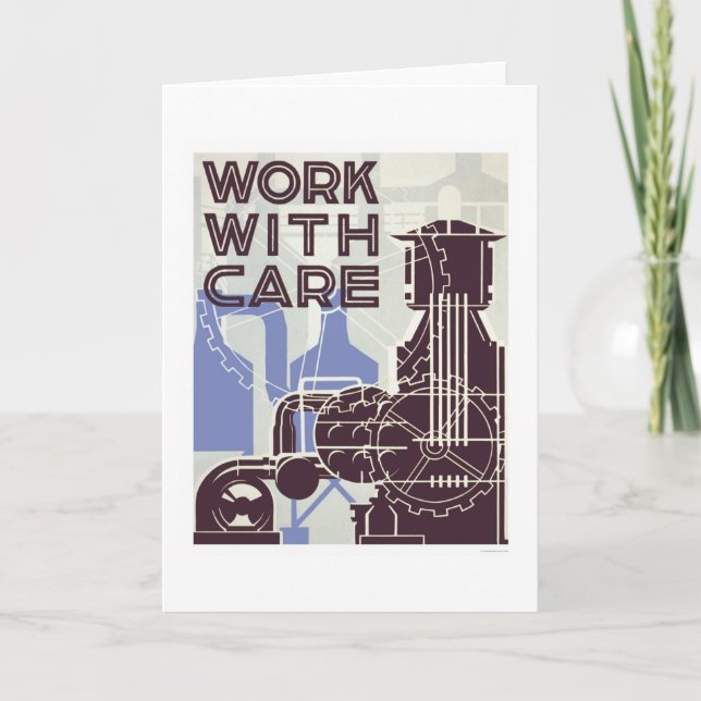 Arbeit sorgfältig WPA 1937 Karte (Vorderseite)