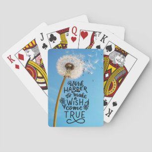 Arbeit, um einen Wunsch zu verwirklichen Spielkarten