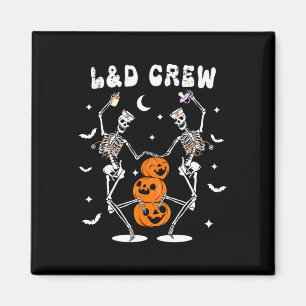 Arbeit und Lieferung Crew Krankenschwester Skeleto Magnet
