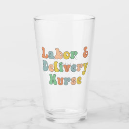 Arbeit und Lieferung Krankenwagen Groovy Retro Glas