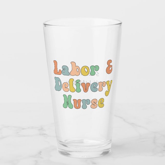 Arbeit und Lieferung Krankenwagen Groovy Retro Glas (Vorderseite)