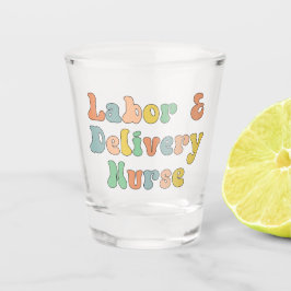 Arbeit und Lieferung Krankenwagen Groovy Retro Schnapsglas