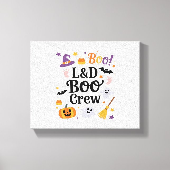 Arbeit und Lieferung Nurse Halloween Pumpkin Ghost Leinwanddruck (Vorderseite)