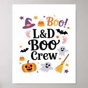 Arbeit und Lieferung Nurse Halloween Pumpkin Ghost Poster