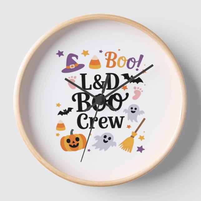 Arbeit und Lieferung Nurse Halloween Pumpkin Ghost Uhr (Vorderseite)