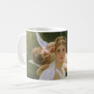 Arbeit unterbrochen von Bouguereau, Engelsporträt Kaffeetasse