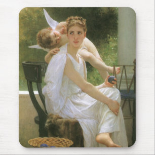 Arbeit unterbrochen von Bouguereau, Engelsporträt Mousepad