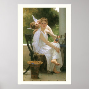 Arbeit unterbrochen von Bouguereau, Engelsporträt Poster