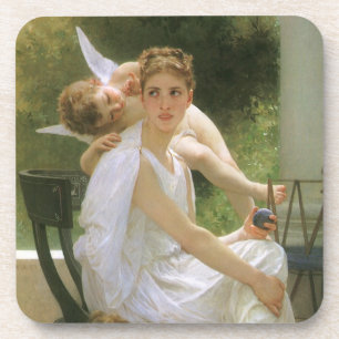 Arbeit unterbrochen von Bouguereau, Engelsporträt Untersetzer