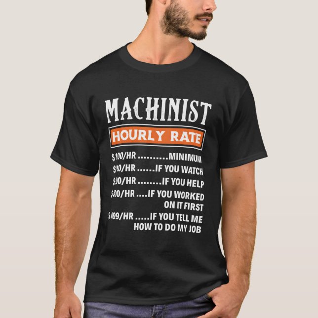 Arbeit von Maschinen für Stundensätze T-Shirt (Vorderseite)