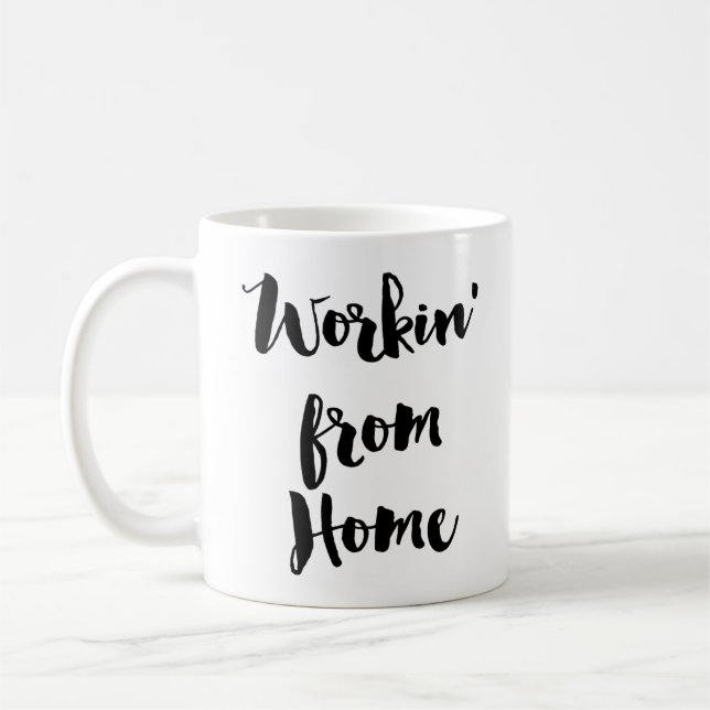 Arbeit von Zuhause-Chef-Dame Coffee Tea Mug Tasse (Links)