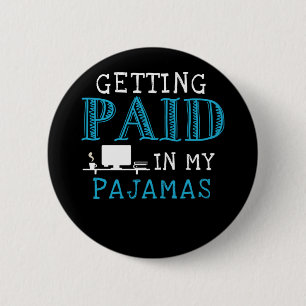 Arbeit von Zuhause Funny Home Job Button