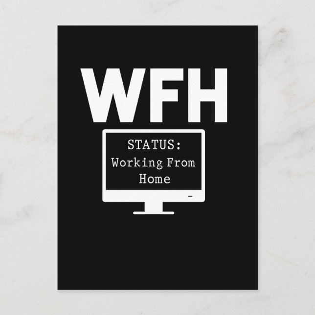 Arbeit von Zuhause Funny Homeoffice Proud Mitarbei Postkarte (Vorderseite)