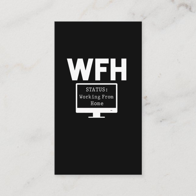 Arbeit von Zuhause Funny Homeoffice Proud Mitarbei Visitenkarte (Vorderseite)