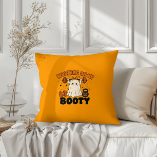 Arbeite an meinem Booty Ghost Fitness Design Kissen