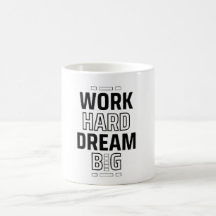 Arbeite Hart Träume Groß Motivations-LKW-Fahrer-Mü Kaffeetasse