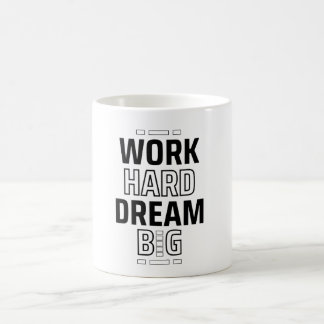 Arbeite Hart Träume Groß Motivations-LKW-Fahrer-Mü Kaffeetasse