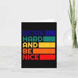 Arbeite Hart Und Sei Nett Motivierend Vintage Siti Karte