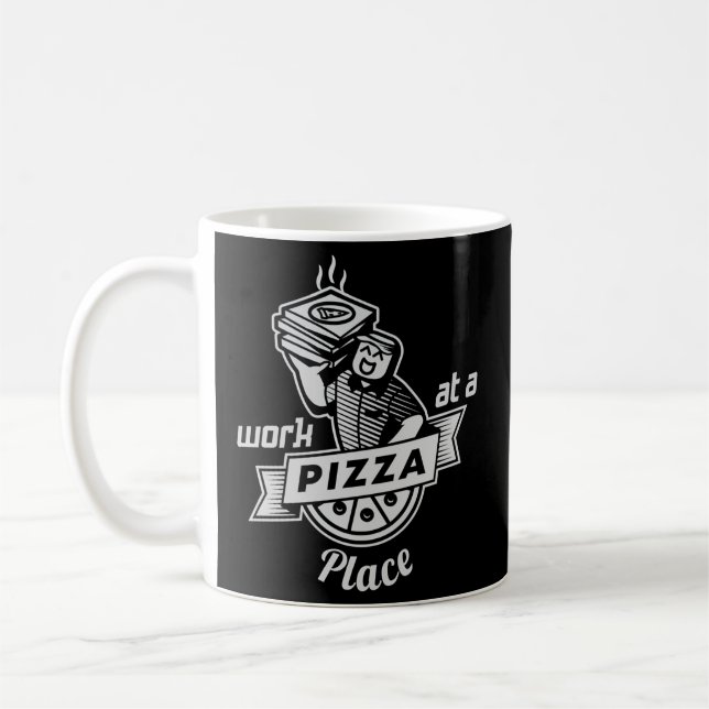 Arbeiten am Pizzaort Kaffeetasse (Links)