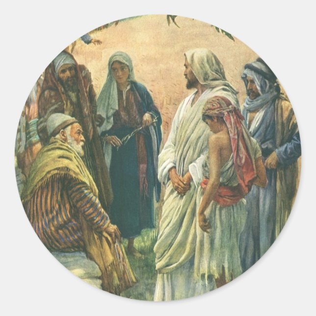 Arbeiten am Sabbat, Vintage Religion Runder Aufkleber (Vorderseite)