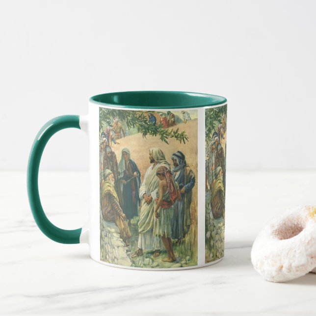 Arbeiten am Sabbat, Vintage Religion Tasse (Mit Donut)