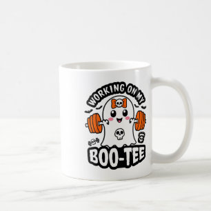 Arbeiten an meinem Boo-T-Shirt Halloween Tote Lift Kaffeetasse