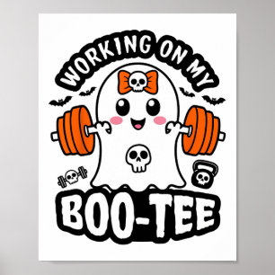 Arbeiten an meinem Boo-T-Shirt Halloween Tote Lift Poster