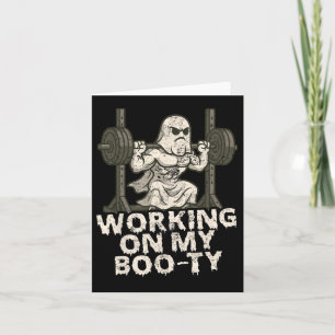 Arbeiten an meinem boo-ty-lustigen Halloween-Muske Karte