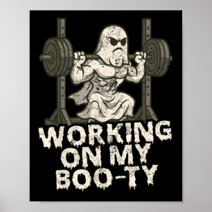 Arbeiten an meinem boo-ty-lustigen Halloween-Muske Poster