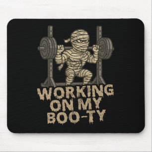 Arbeiten an meinem booty Funny Halloween Musculum  Mousepad