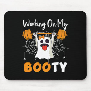 Arbeiten an meinem Hintern Ghost Boo Gym Halloween Mousepad