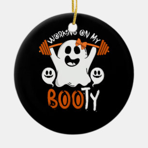 Arbeiten an meinem Hintern Halloween Ghost Pun Wei Keramik Ornament