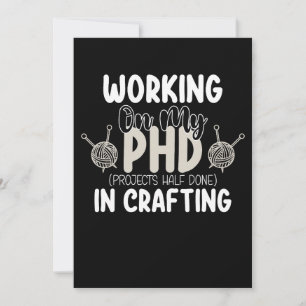 Arbeiten an meinen Phd-Projekten zur Hälfte in der Einladung