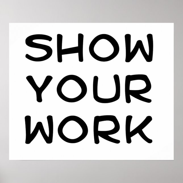 Arbeiten anzeigen poster (Vorne)