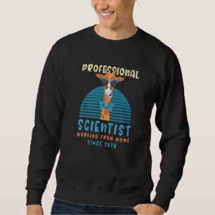 Arbeiten aus der Zuhause Scientists Science Llama  Sweatshirt