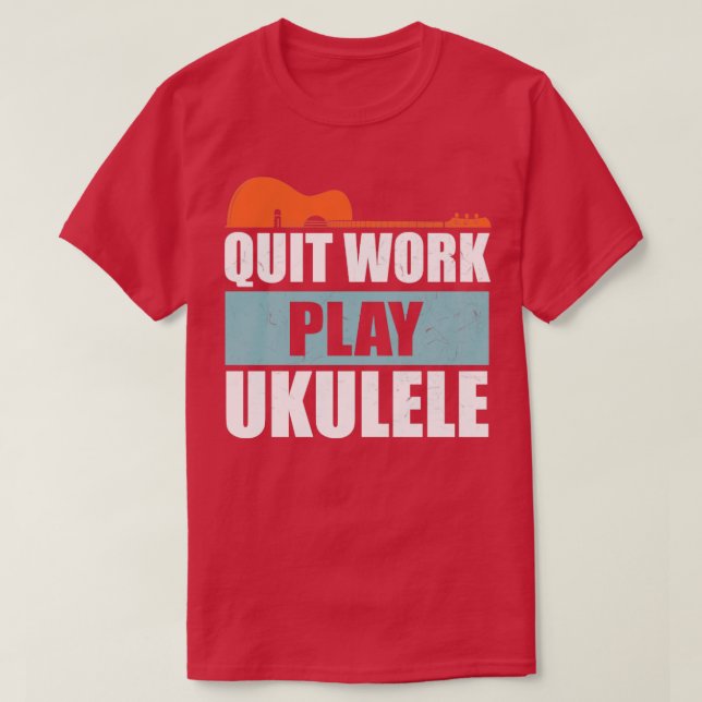 Arbeiten beenden Ukulele Vintag T-Shirt (Design vorne)