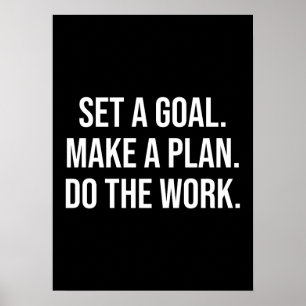 Arbeiten - Erfolgreiches Hustle Gym Motivierend Poster