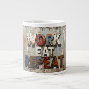 Arbeiten essen wiederholen Jumbo-Tasse