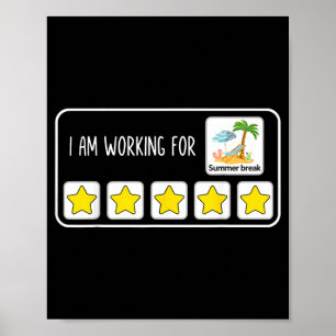 Arbeiten für die Sommerferien letzter Schultag Poster