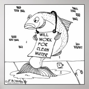 Arbeiten für sauberes Wasser Poster