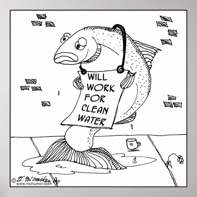 Arbeiten für sauberes Wasser Poster (Vorne)