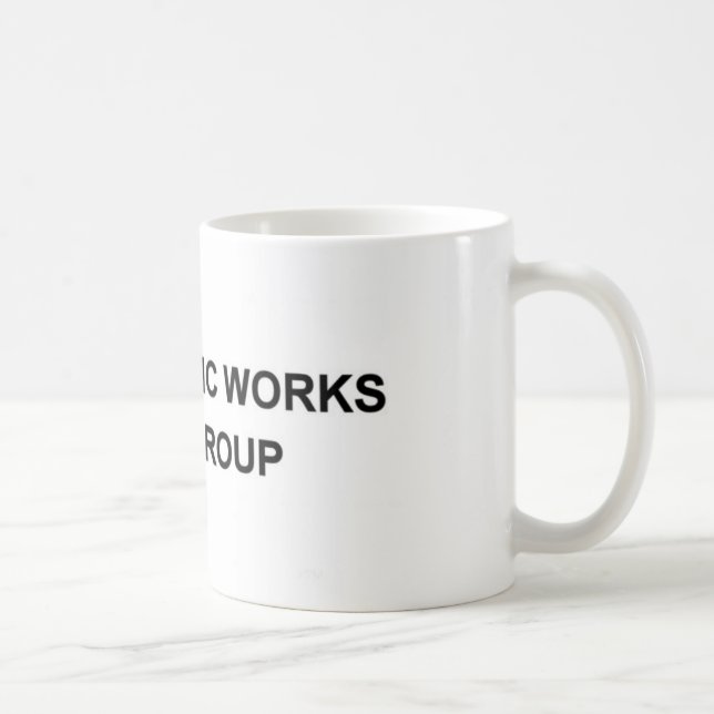 Arbeiten-Gruppen-Tasse mit großem Logo Tasse (Rechts)